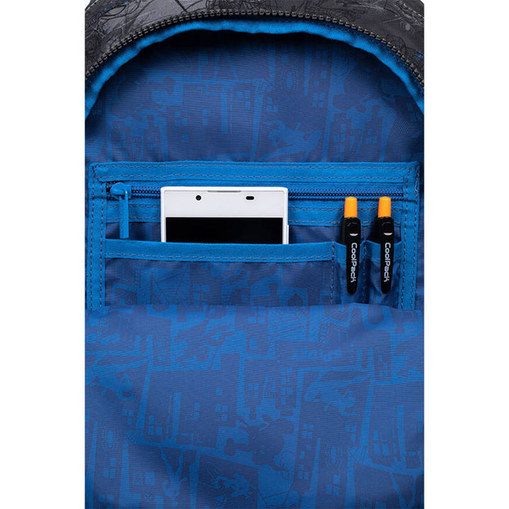 Plecak szkolny Spiderman Coolpack, rozmiar Jerry (15"), wyprofilowany tył, 3 pojemne komory, wzmocniony spód, F029777
