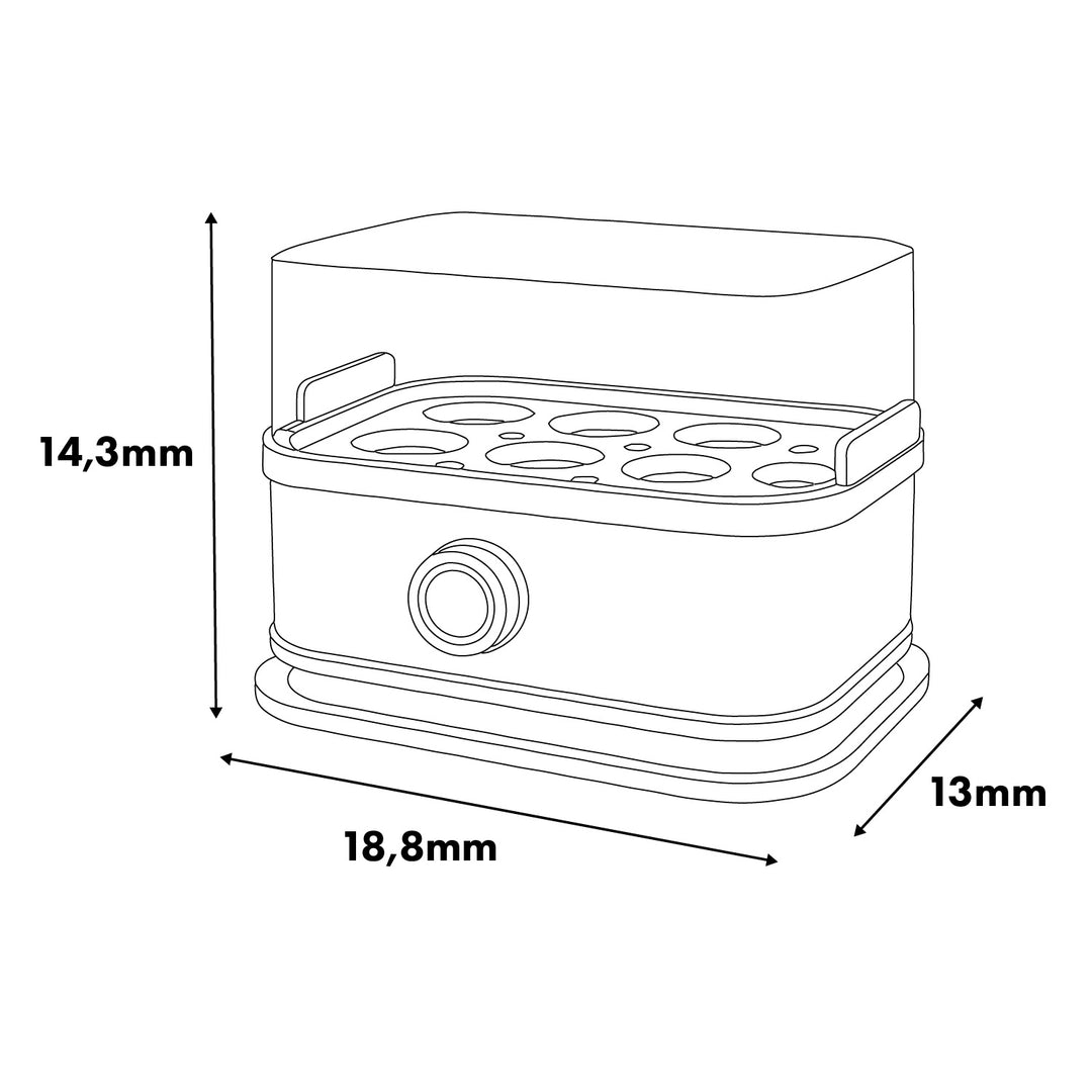 Automatyczny jajowar GreenBlue, moc 200W, do 6 jaj, miarka, 220-240V~, 50/60 Hz, GB359
