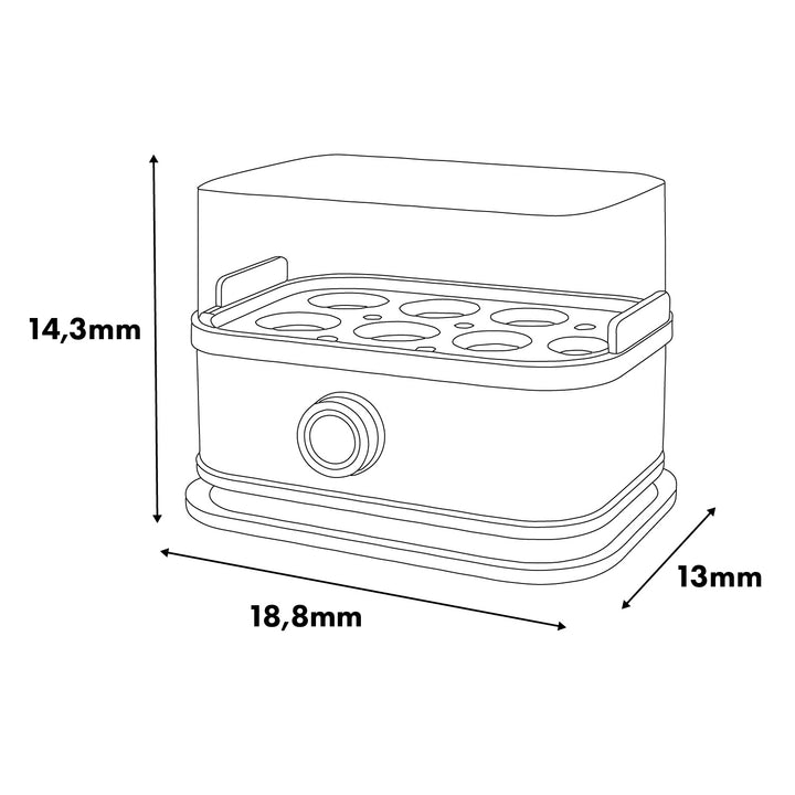 Automatyczny jajowar GreenBlue, moc 200W, do 6 jaj, miarka, 220-240V~, 50/60 Hz, GB359