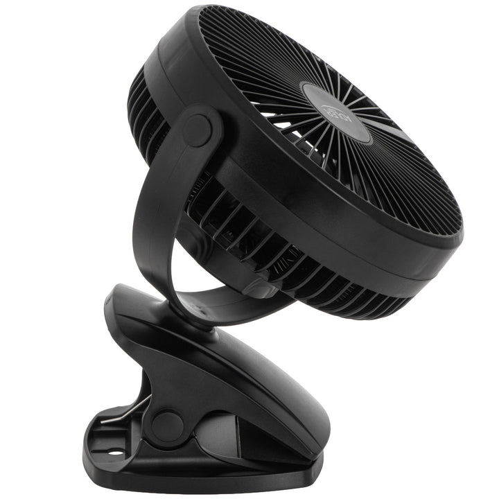 Wentylator biurkowy z klipsem, akumulatorowy, 15,5 cm, 360° obrót, USB-C, Adler