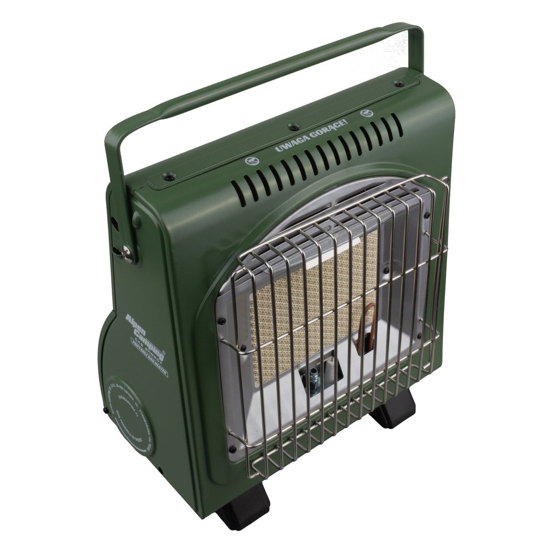 Przenośny piecyk gazowy Alpen Camping, 2w1, zużycie gazu 124g/h, zapłon piezoelektryczny, ICELAND IK-1000 PRO+ 4x Kartusz gazowy 227g GreenBlue. certyfikat: Pi 0875, zgodny z normą EN417