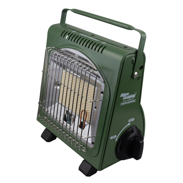 Przenośny piecyk gazowy Alpen Camping, 2w1, zużycie gazu 124g/h, zapłon piezoelektryczny, ICELAND IK-1000 PRO+ 4x Kartusz gazowy 227g GreenBlue. certyfikat: Pi 0875, zgodny z normą EN417