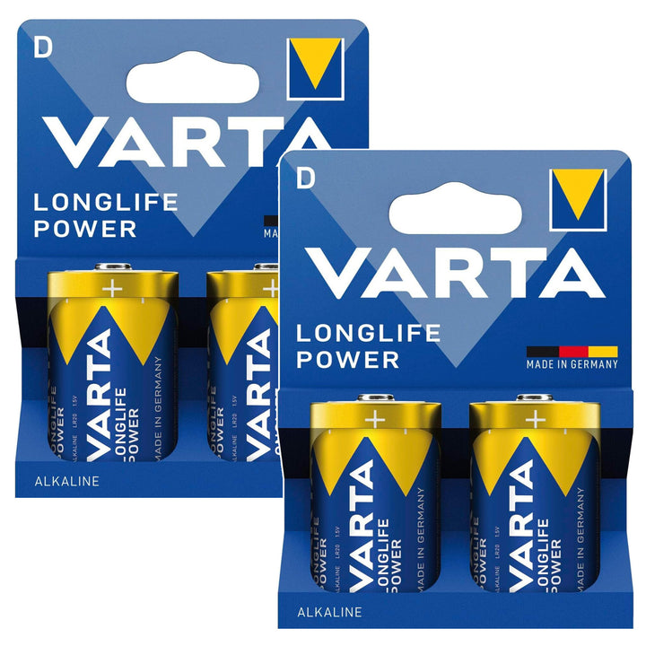 4x bateria R-20 R20 D 1,5V alkaiczne Longlife Power Varta