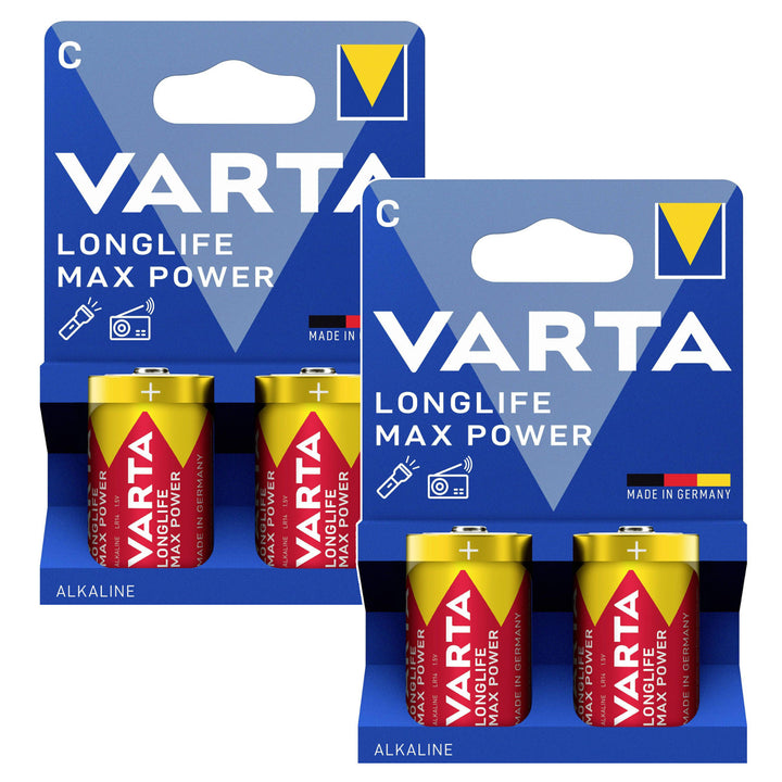 4x bateria R-14 R14 C 1,5V alkaliczna Varta Longlife Max Power