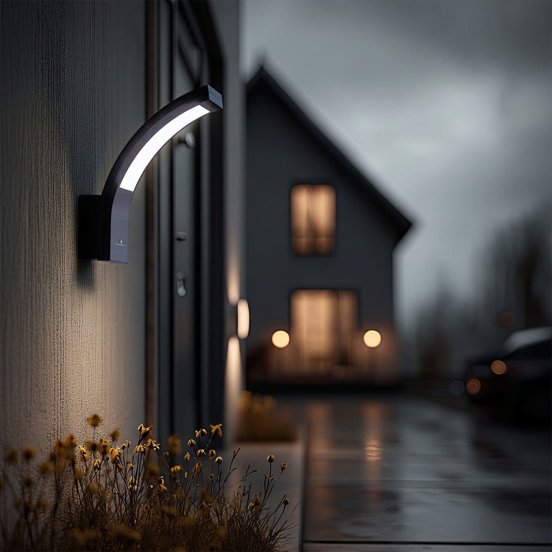 Lampa elewacyjna LED Maclean, 800lm, 10W, kolor światła naturalny biały (4000K), kolor szary, MCE343 GR, 2 sztuki