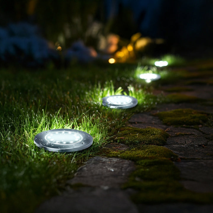 Solarna lampa najazdowa ogrodowa LED Maclean IP44, 12 LED SMD, 4000K, Ni-MH 600 mAh, 0,7W, MCE318, 4 sztuki