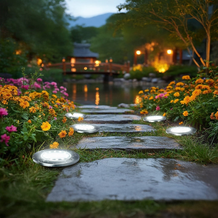 Solarna lampa najazdowa ogrodowa LED Maclean IP44, 12 LED SMD, 4000K, Ni-MH 600 mAh, 0,7W, MCE318, 4 sztuki
