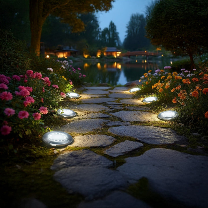 Solarna lampa najazdowa ogrodowa LED Maclean IP44, 12 LED SMD, 4000K, Ni-MH 600 mAh, 0,7W, MCE318, 4 sztuki