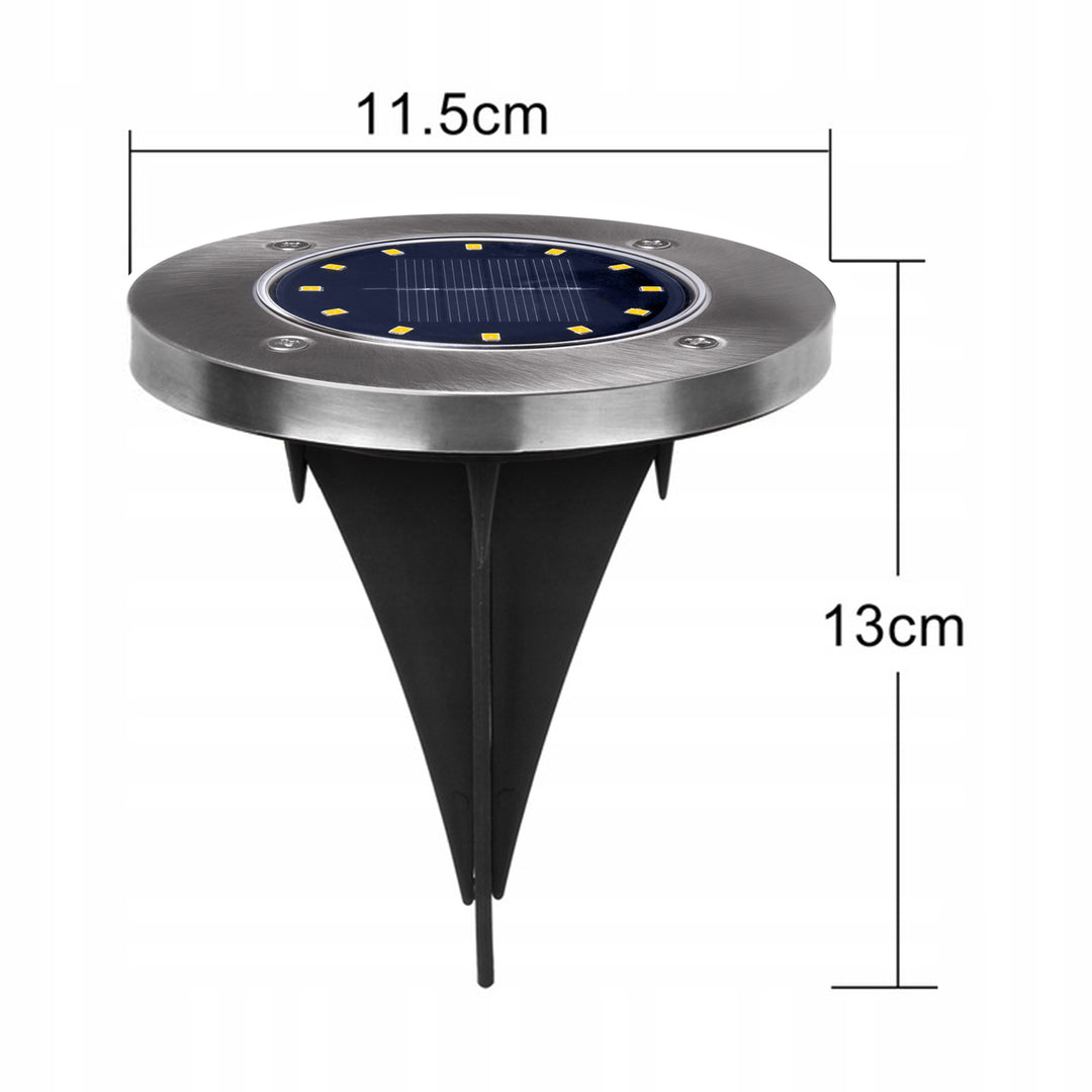 Solarna lampa najazdowa ogrodowa LED Maclean IP44, 12 LED SMD, 4000K, Ni-MH 600 mAh, 0,7W, MCE318, 4 sztuki