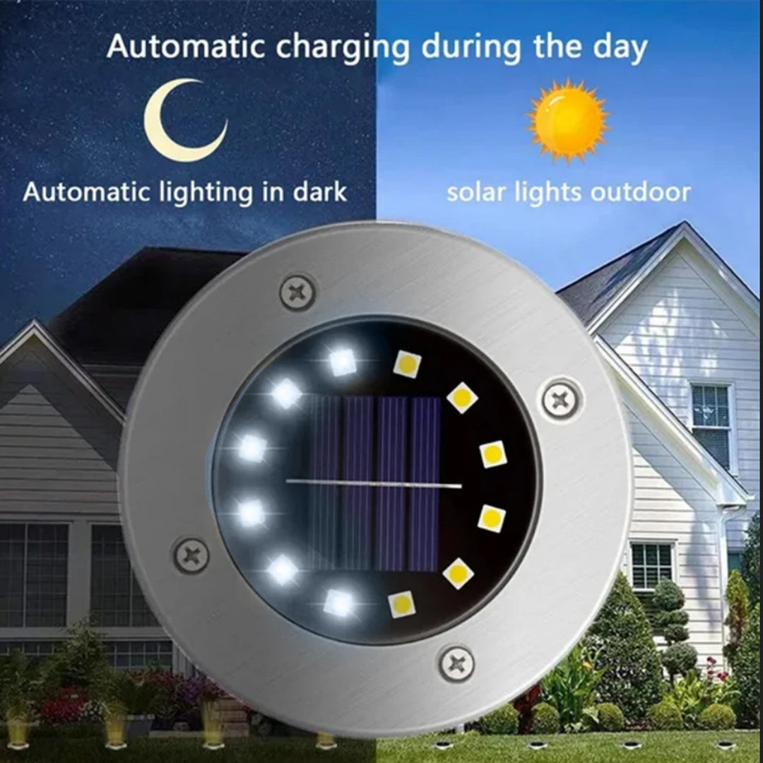 Solarna lampa najazdowa ogrodowa LED Maclean IP44, 12 LED SMD, 4000K, Ni-MH 600 mAh, 0,7W, MCE318, 4 sztuki