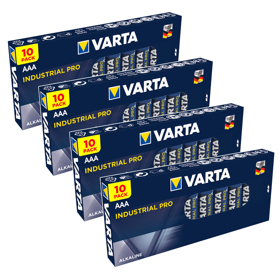 40x bateria R-03 LR03 AAA alkaliczna Varta Industrial 4003