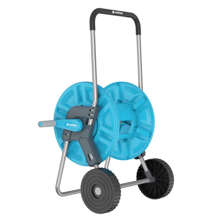 Wózek na wąż Cellfast Aluplus 1/2" 60m + wąż ogrodowy Cellfast Hobby ATS2 1/2" 50m
