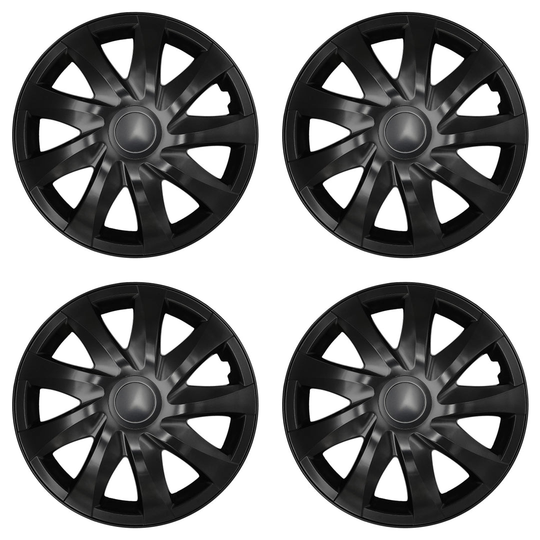 Kołpaki uniwersalne 14'' NRM DRACO black mat 4 sztuki