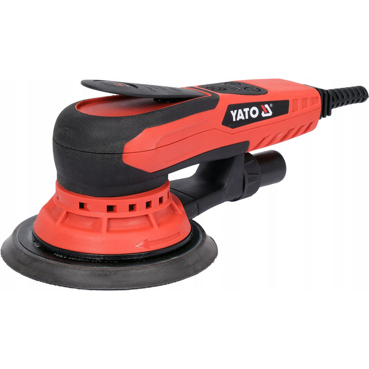Szlifierka mimośrodowa Yato, 150mm, moc 350W, prędkość 4000-10000 obr/min., długość przewodu 3m, możliwość podłączenia odkurzacza, YT-82206