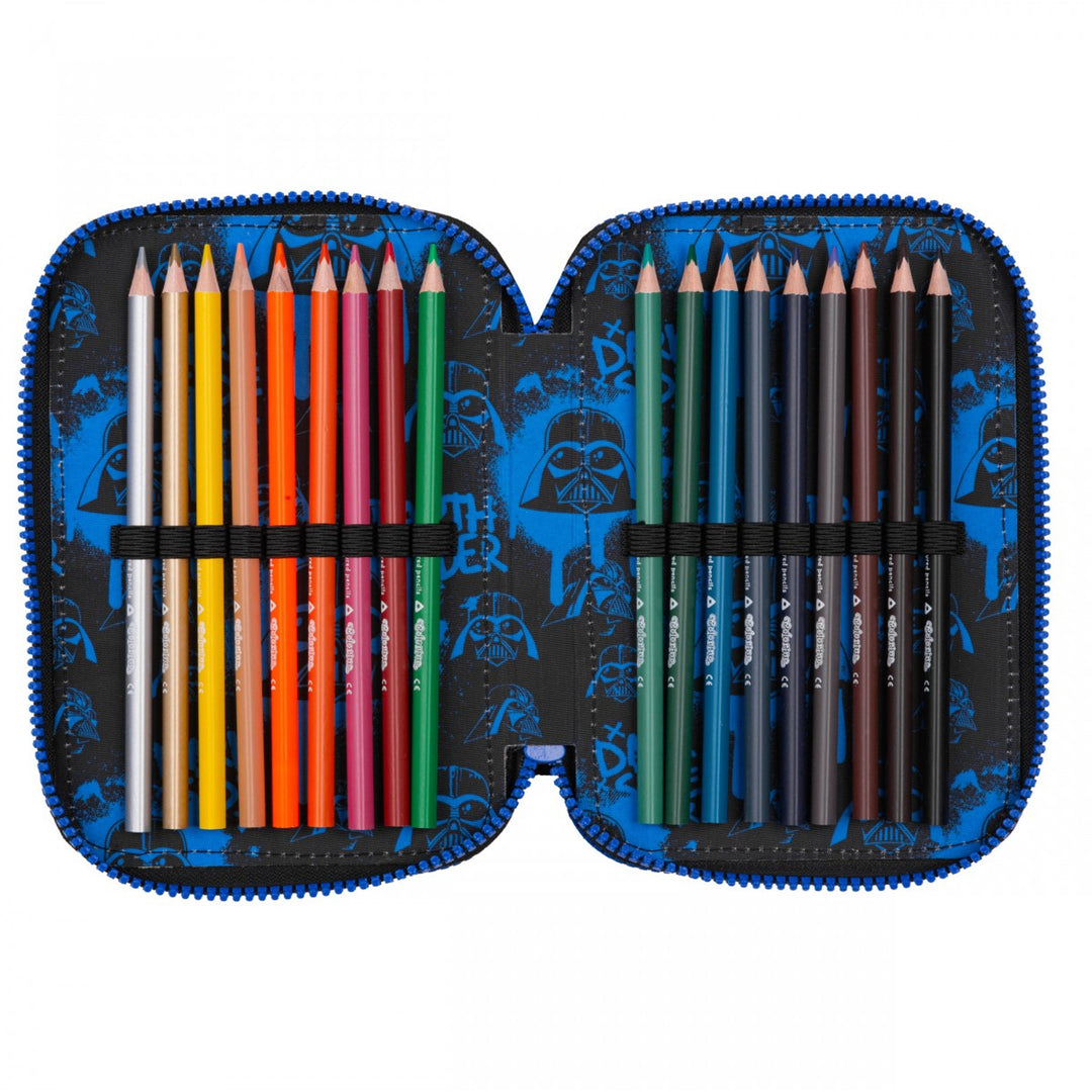 Zestaw szkolny Star Wars Coolpack, plecak 3-komorowy Jerry (15") z wyprofilowanymi plecami i regulowanymi szelkami oraz piórnik Jumper 3 z wyposażeniem