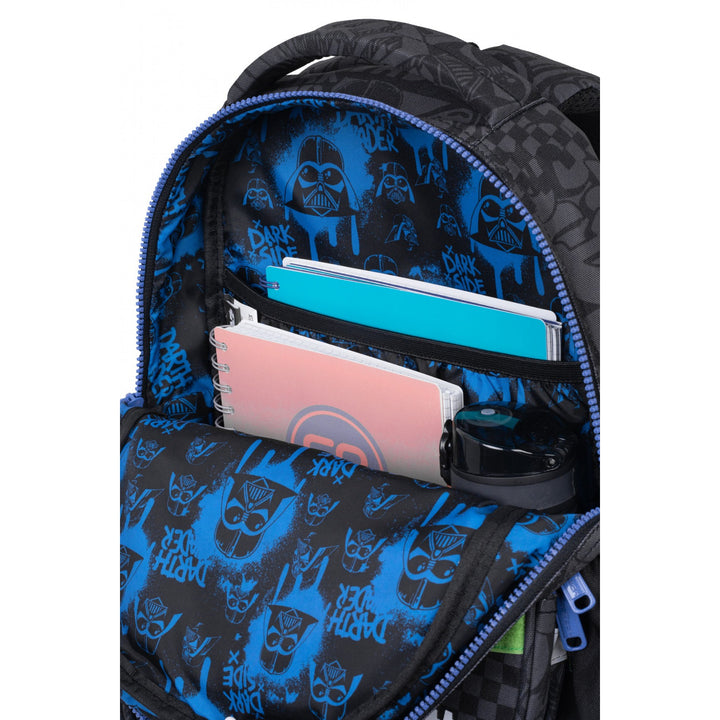 Zestaw szkolny Star Wars Coolpack, plecak 3-komorowy Jerry (15") z wyprofilowanymi plecami i regulowanymi szelkami oraz piórnik Jumper 3 z wyposażeniem