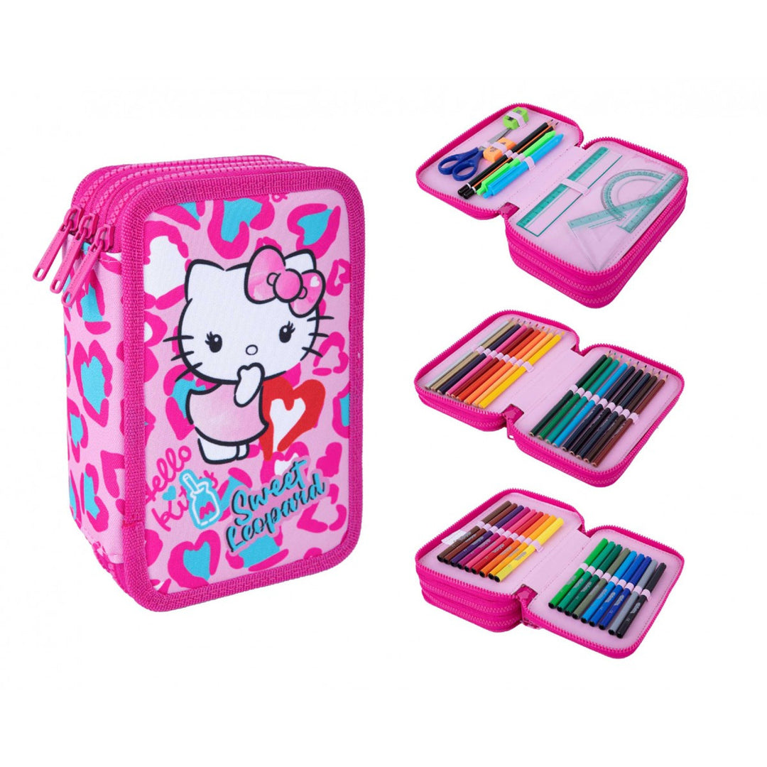 Zestaw szkolny Hello Kitty Coolpack, plecak 3-komorowy Jerry (15"), piórnik Jumper 3 z wyposażeniem oraz worek sportowy na buty
