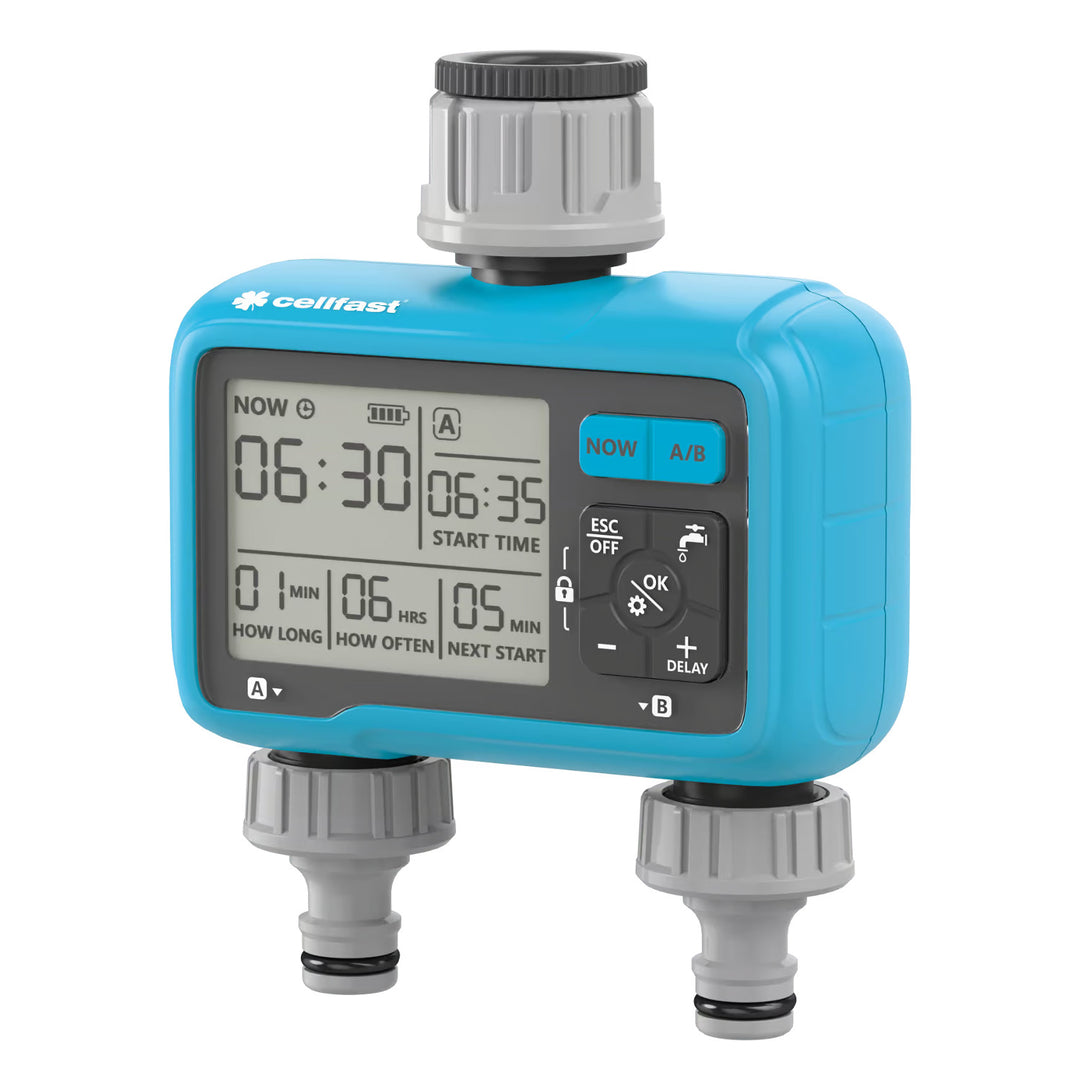 Elektroniczny sterownik nawadniania 2-sekcyjny Cellfast, Chronos CellPro