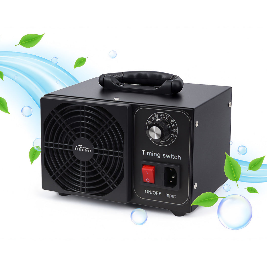 Profesjonalny ozonator do dezynfekcji i oczyszczania powietrza, Mediatech, Emisja ozonu: 60000 mg/h, TIMER, Moc: 140W, metalowa obudowa