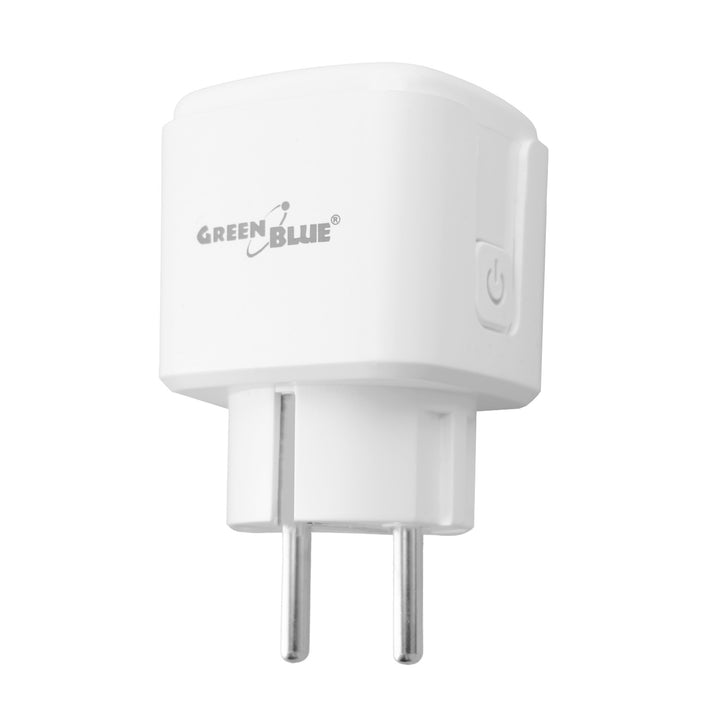 Zdalnie sterowane gniazdko WiFi GreenBlue, Android/iOS/Alexa/Google Home, timer, watomierz, max 16A/3840W, GB735 W, 2 sztuki