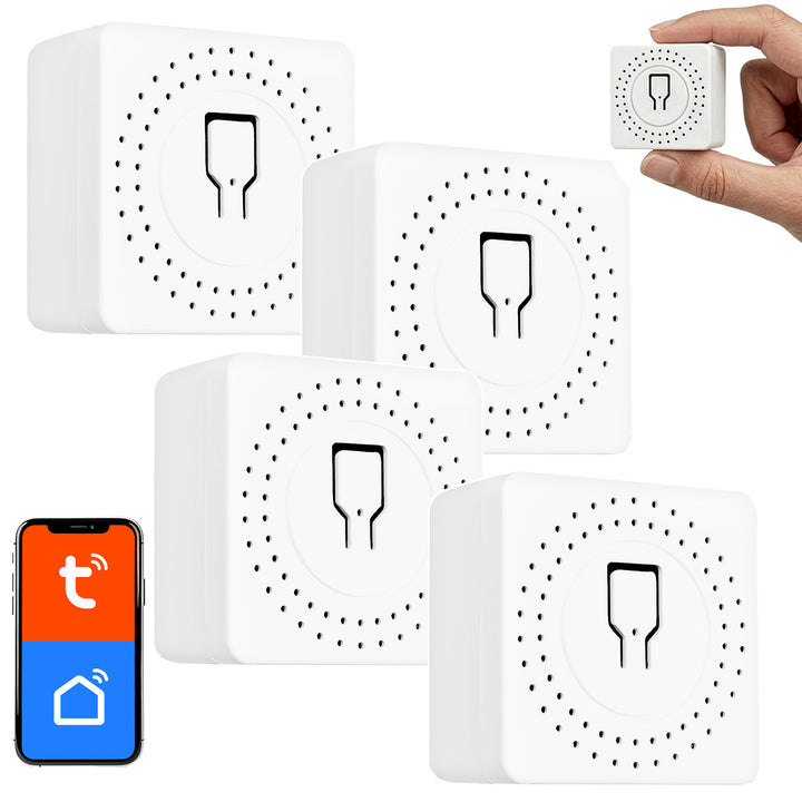 Przekaźnik WiFi dopuszkowy GreenBlue, Android/iOS/Alexa/Google Home,100-240V AC, 50/60Hz, max.16A, dla LED 150W, GB739, 4 sztuki