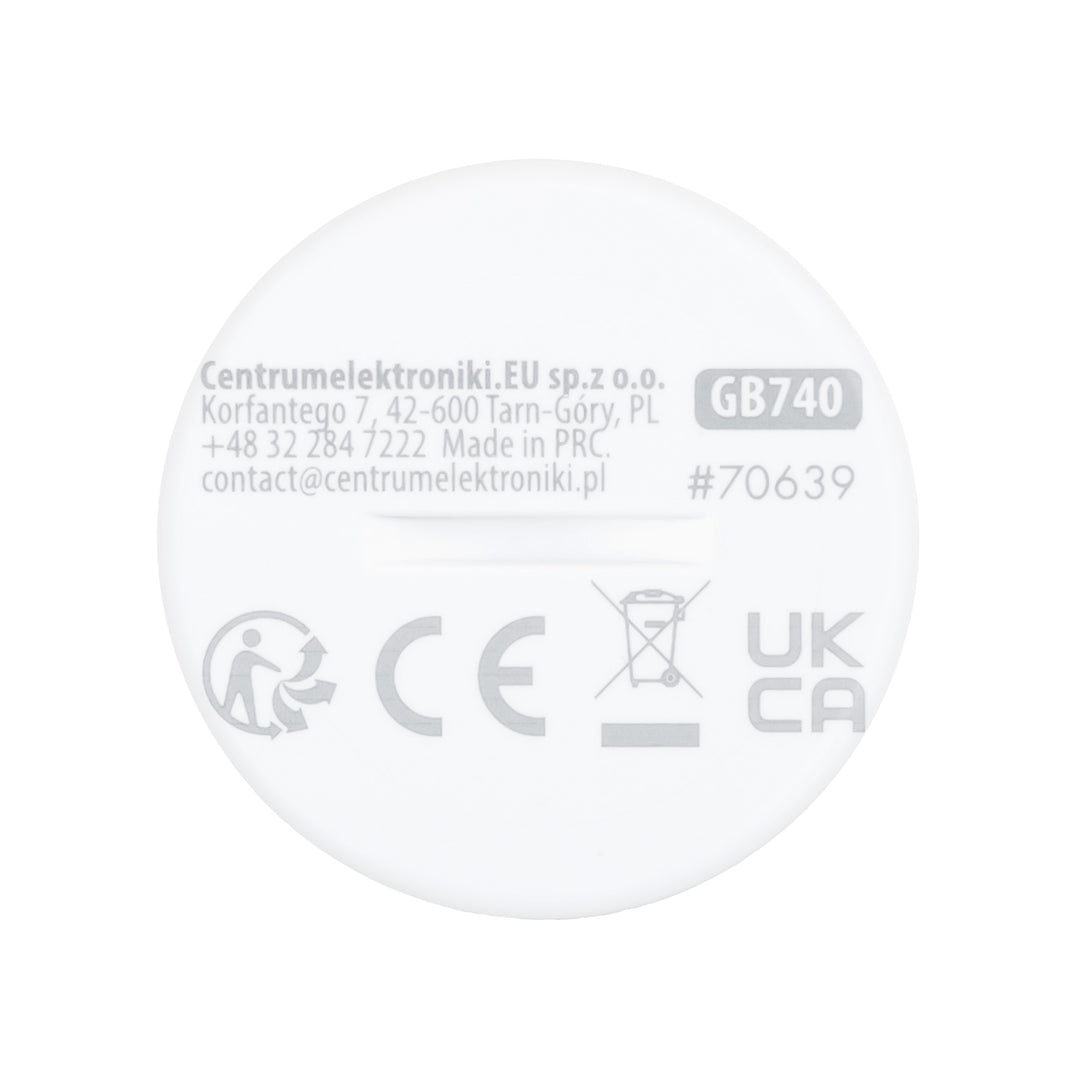 Bezprzewodowy czujnik ruchu Zigbee Tuya GreenBlue, Android/iOS/,CR2450 DC 3.0V, zakr. detekcji 120° / do 8m, GB740, 2 sztuki