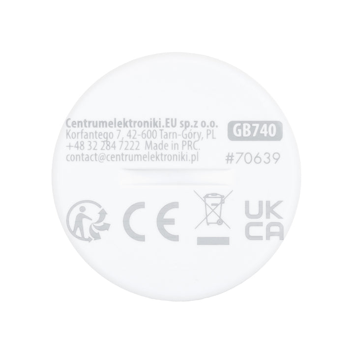 Bezprzewodowy czujnik ruchu Zigbee Tuya GreenBlue, Android/iOS/,CR2450 DC 3.0V, zakr. detekcji 120° / do 8m, GB740, 2 sztuki