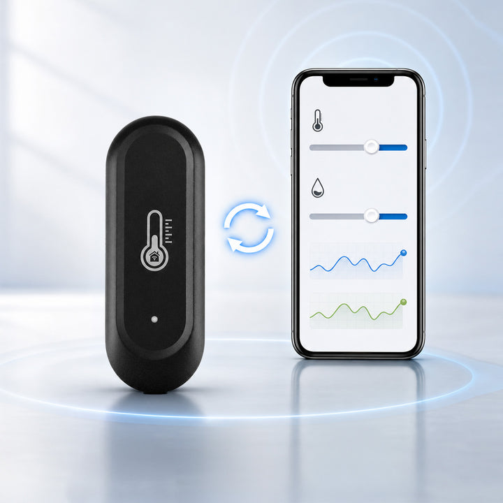 Zewnętrzny czujnik termperatury i wilgotności WiFi GreenBlue, Android/iOS, 3.0V DC, LR03x2, IP65, GB741, 2 sztuki