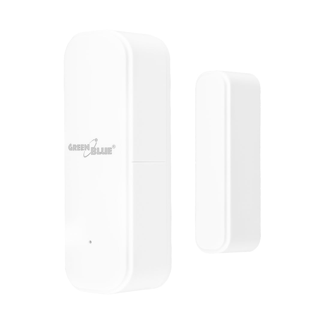 Bezprzewodowy kontraktron / czujnik otwarcia WiFi GreenBlue, Android/iOS, do drzwi / okien, 3.0V DC, LR03x2, GB479 W, 2 komplety