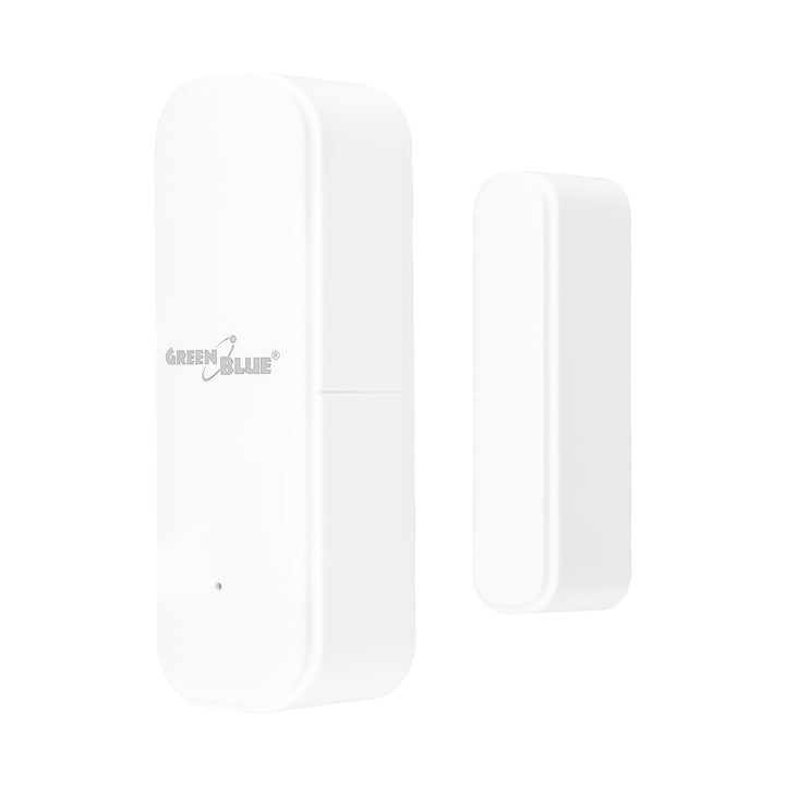 Bezprzewodowy kontraktron / czujnik otwarcia WiFi GreenBlue, Android/iOS, do drzwi / okien, 3.0V DC, LR03x2, GB479 W, 2 komplety