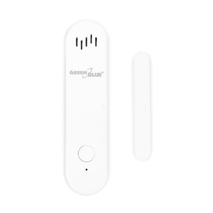 Bezprzewodowy kontraktron / czujnik otwarcia WiFi GreenBlue, Android/iOS, do drzwi / okien, 3.0V DC, LR03x2, z alarmem, GB478, 2 komplety