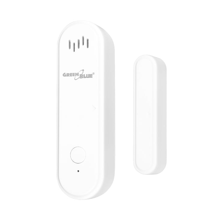 Bezprzewodowy kontraktron / czujnik otwarcia WiFi GreenBlue, Android/iOS, do drzwi / okien, 3.0V DC, LR03x2, z alarmem, GB478, 2 komplety