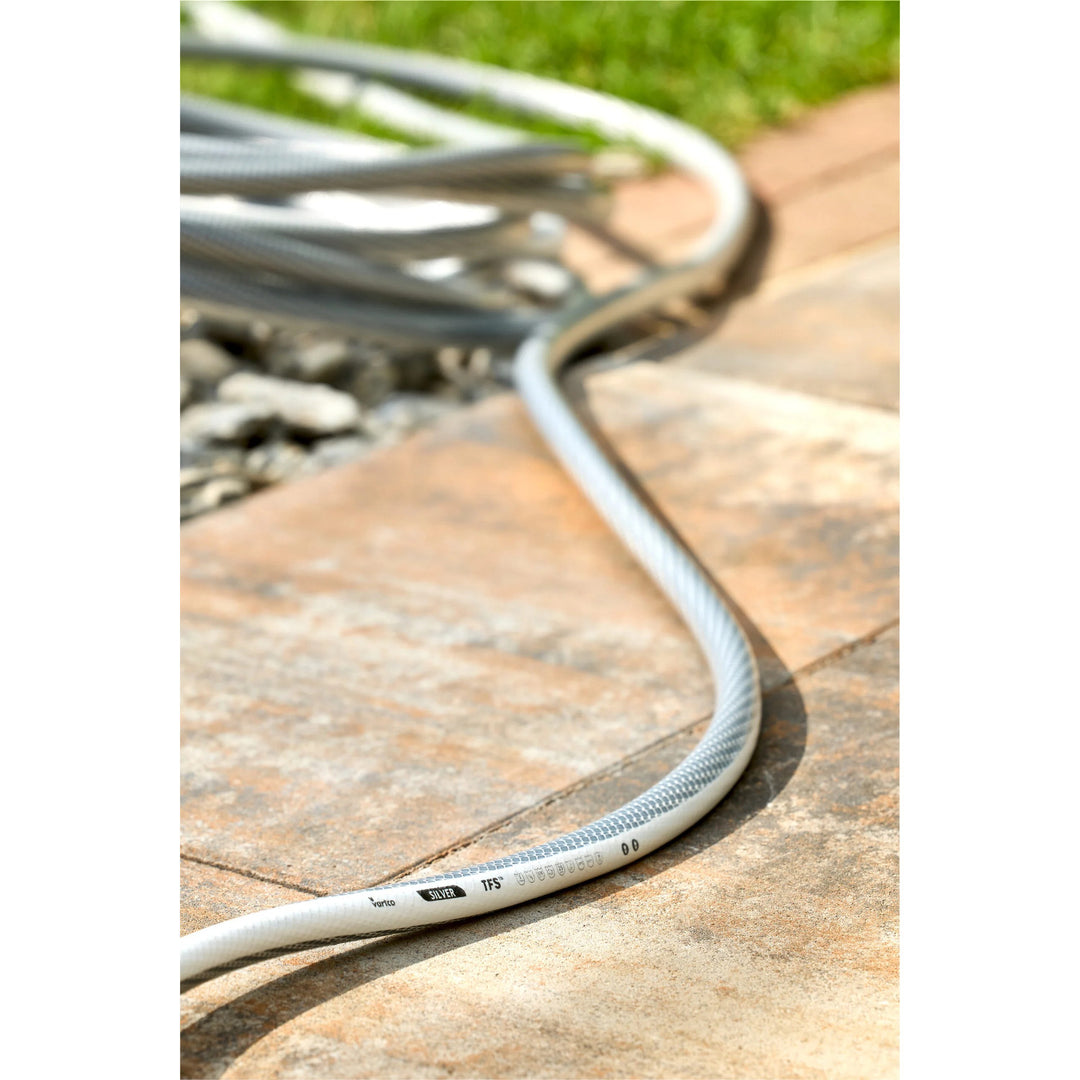 Wózek na wąż ogrodowy + wąż ogrodowy Vartco Silver 1/2" 30m Agaplast