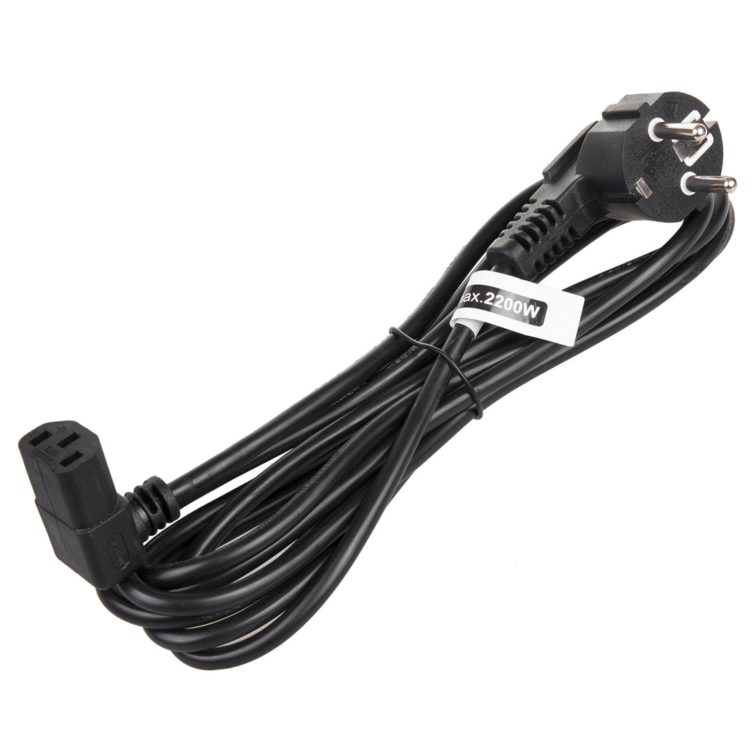 Kabel zasilający Maclean, kątowy, 3 pin, wtyk EU, 3m, MCTV-854, 3 sztuki