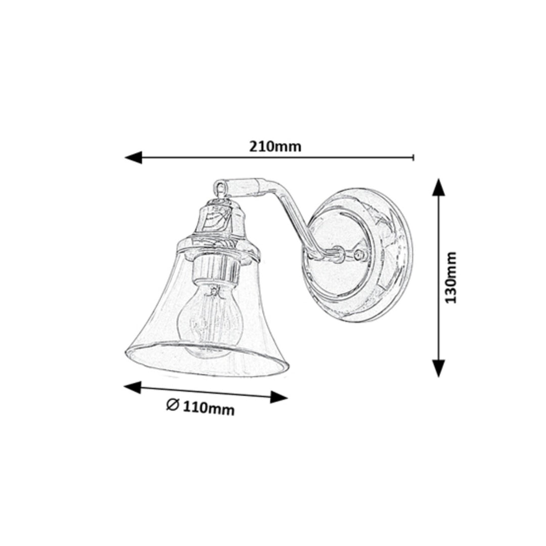 Kinkiet łazienkowy lampa RABALUX ANTOINE 3207 E14 IP44, 2 sztuki