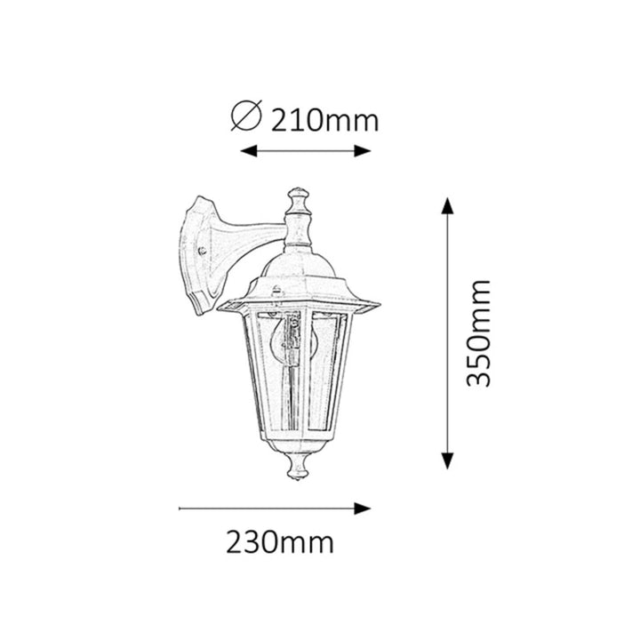 Lampa zewnętrzna Velence Rabalux 8201 biała E27 max 60 W, styl klasyczny, 2 sztuki