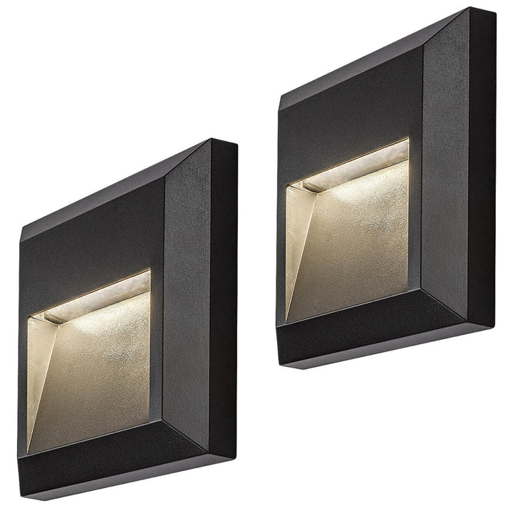 Lampa Rabalux, ścienna, zewnętrzna, LED 4W, antracyt, Trento, 2 sztuki