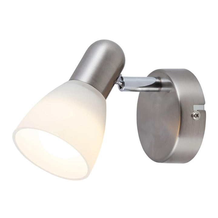 Lampa Soma spot E14 maks 40W satin chrome opal 6301, 2 sztuki