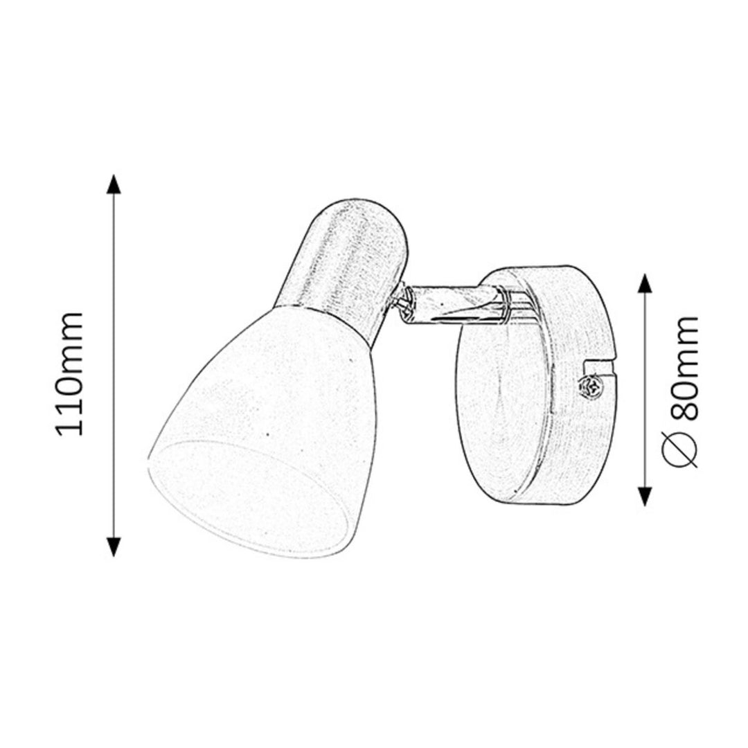 Lampa Soma spot E14 maks 40W satin chrome opal 6301, 2 sztuki