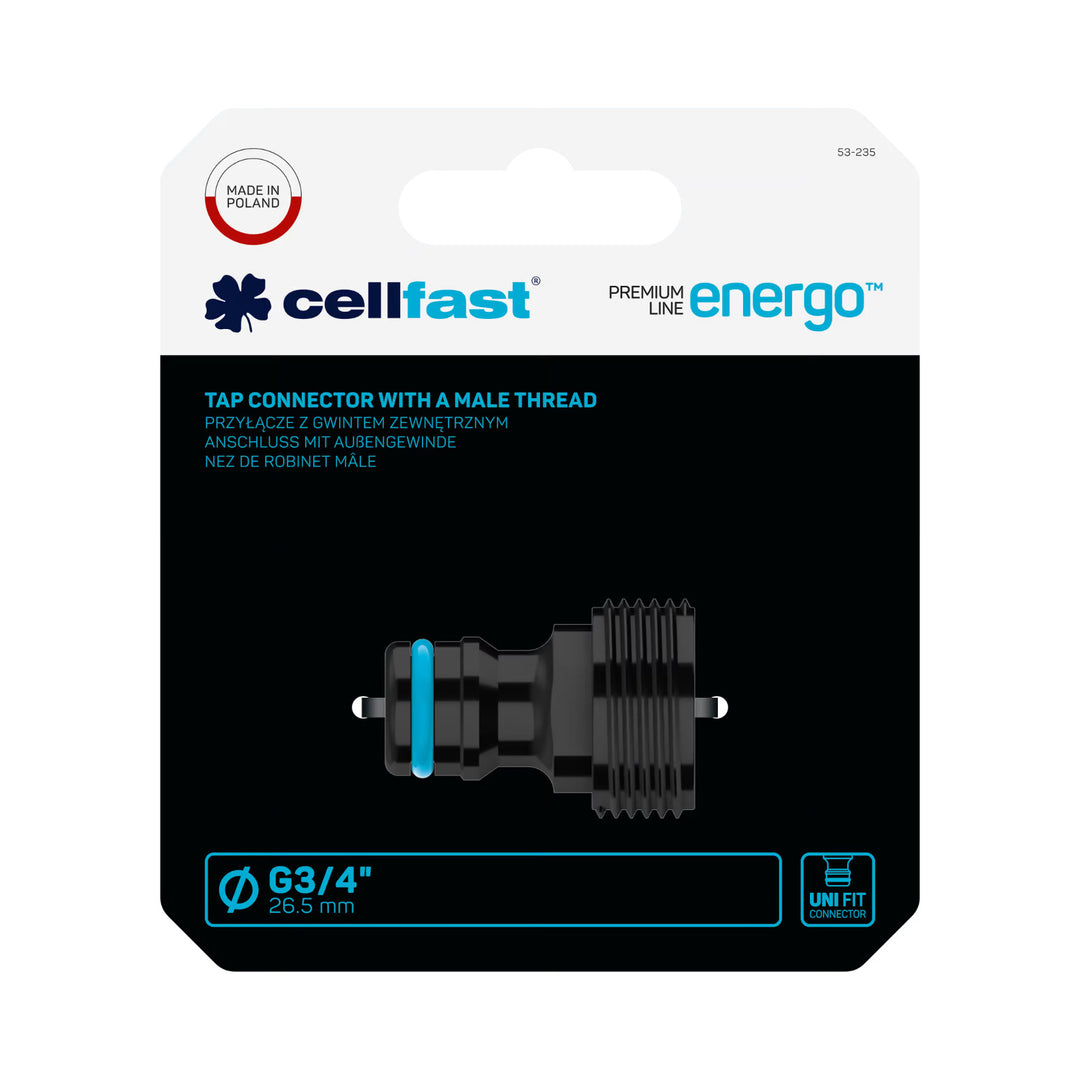 Przyłącze z gwintem zewnętrznym Cellfast ENERGO G3/4''