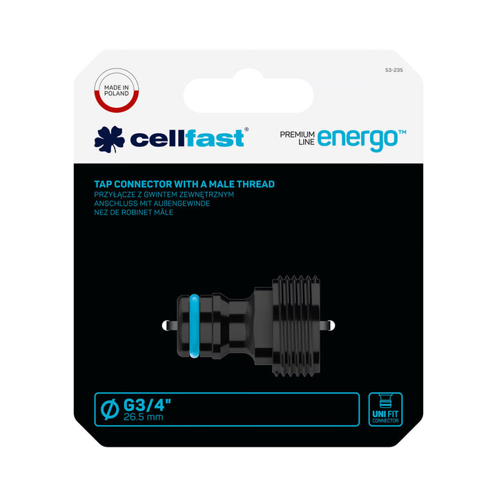 Przyłącze z gwintem zewnętrznym Cellfast ENERGO G3/4''
