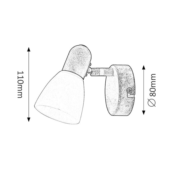 Lampa Soma spot E14 maks 40W brąz antyczny 6591, 2 sztuki