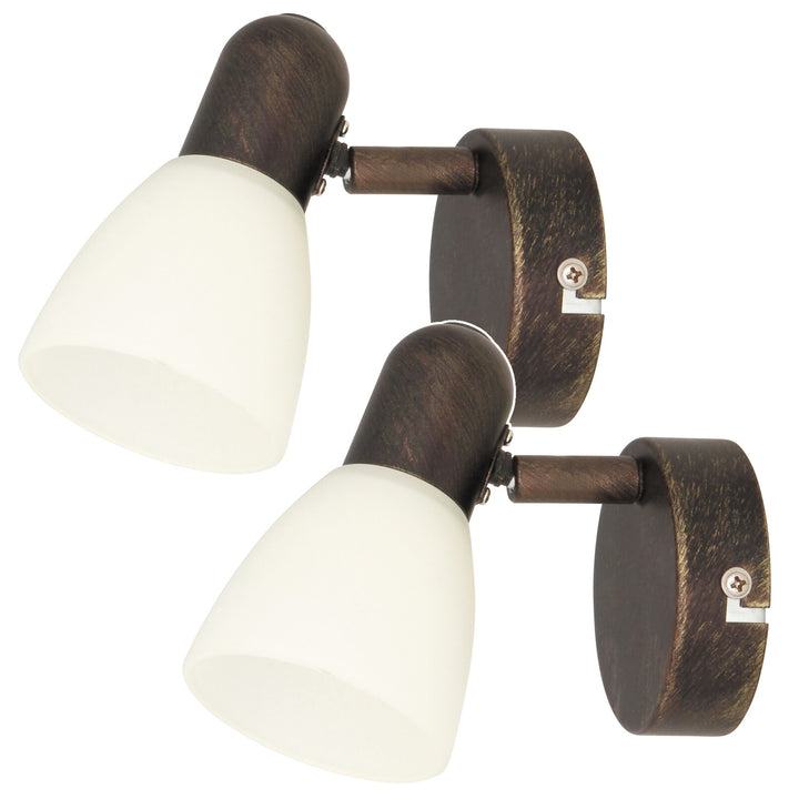 Lampa Soma spot E14 maks 40W brąz antyczny 6591, 2 sztuki