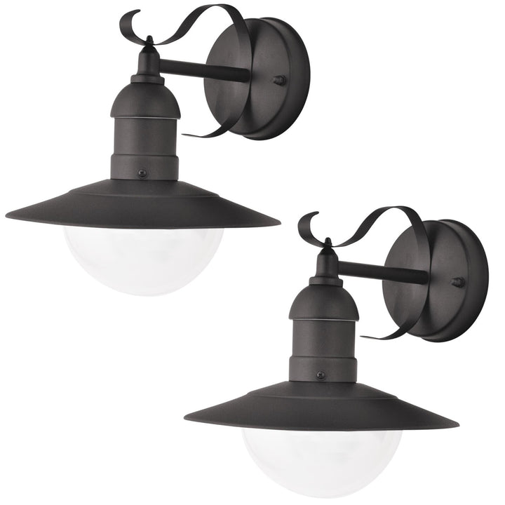Kinkiet ogrodowy Oslo Rabalux na elewację czarny E27 maks 60W IP43 230 V, 2 sztuki