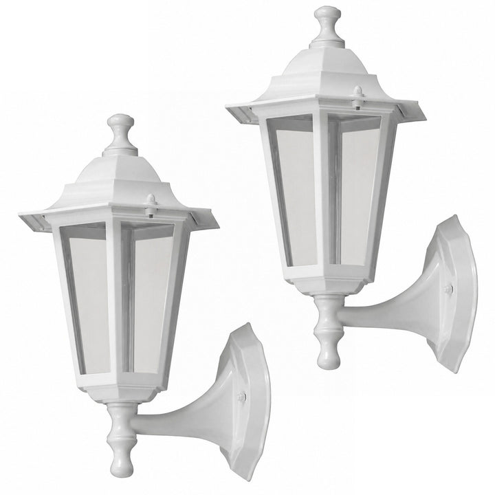 Lampa ścienna Rabalux, zewnętrzna, IP43, E27, max 60W, biała, Velence, 2 sztuki