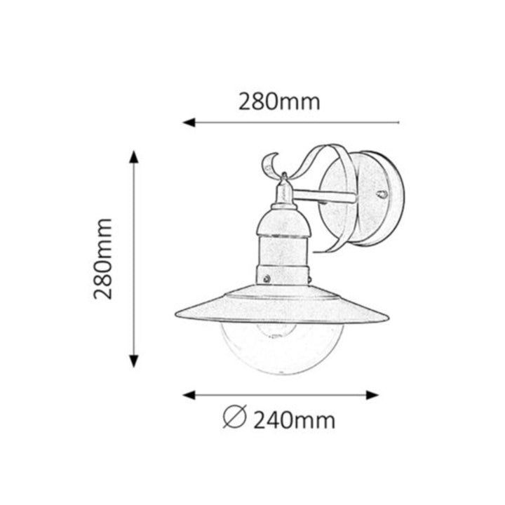 Lampa zewnętrzna Oslo Rabalux na elewację złota E27 maks 60W IP43 230 V, 2 sztuki