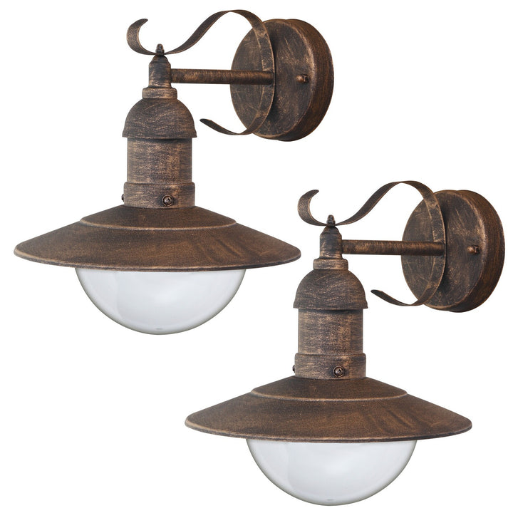 Lampa zewnętrzna Oslo Rabalux na elewację złota E27 maks 60W IP43 230 V, 2 sztuki
