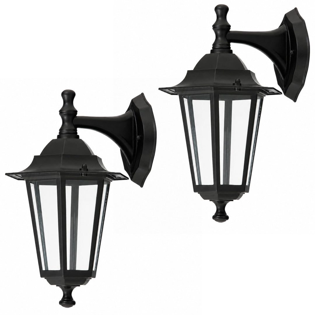 Lampa ścienna Rabalux, zewnętrzna, IP43, E27, max 60W, czarna, Velence, 2 sztuki