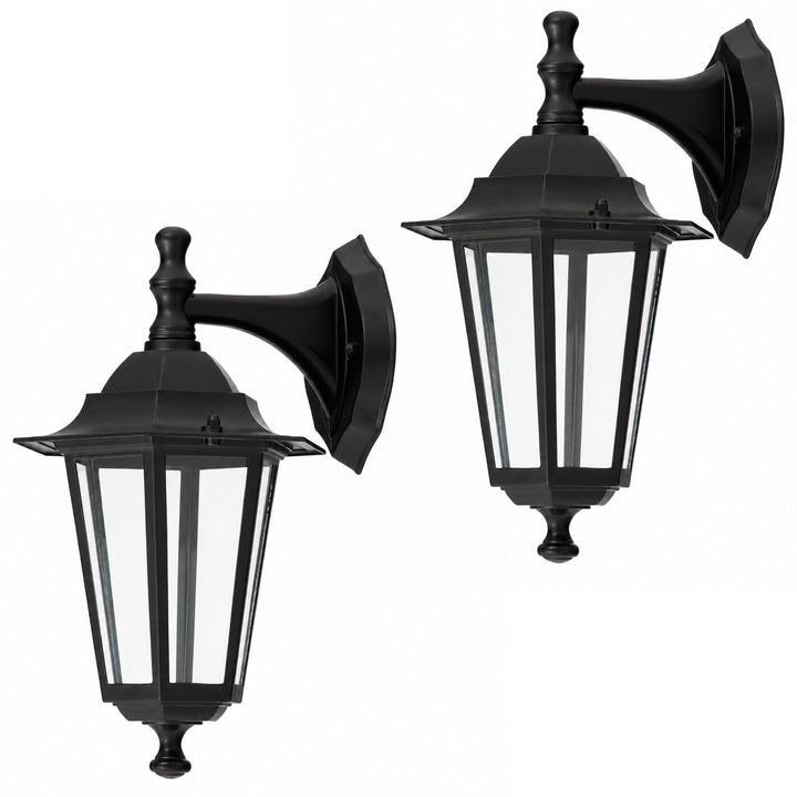 Lampa ścienna Rabalux, zewnętrzna, IP43, E27, max 60W, czarna, Velence, 2 sztuki