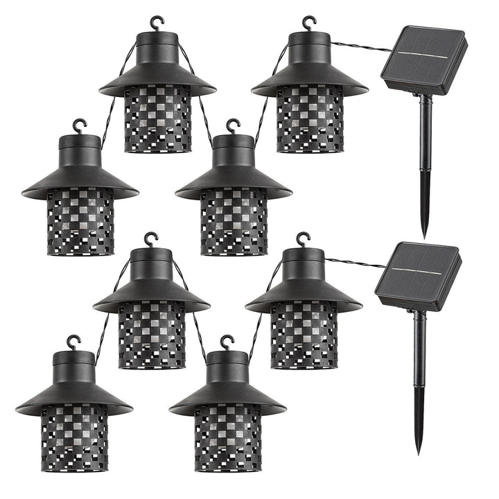 Lampy solarne Rabalux, 4 oprawy, zewnętrzne, IP44, czarne, Ximpu, 2 komplety
